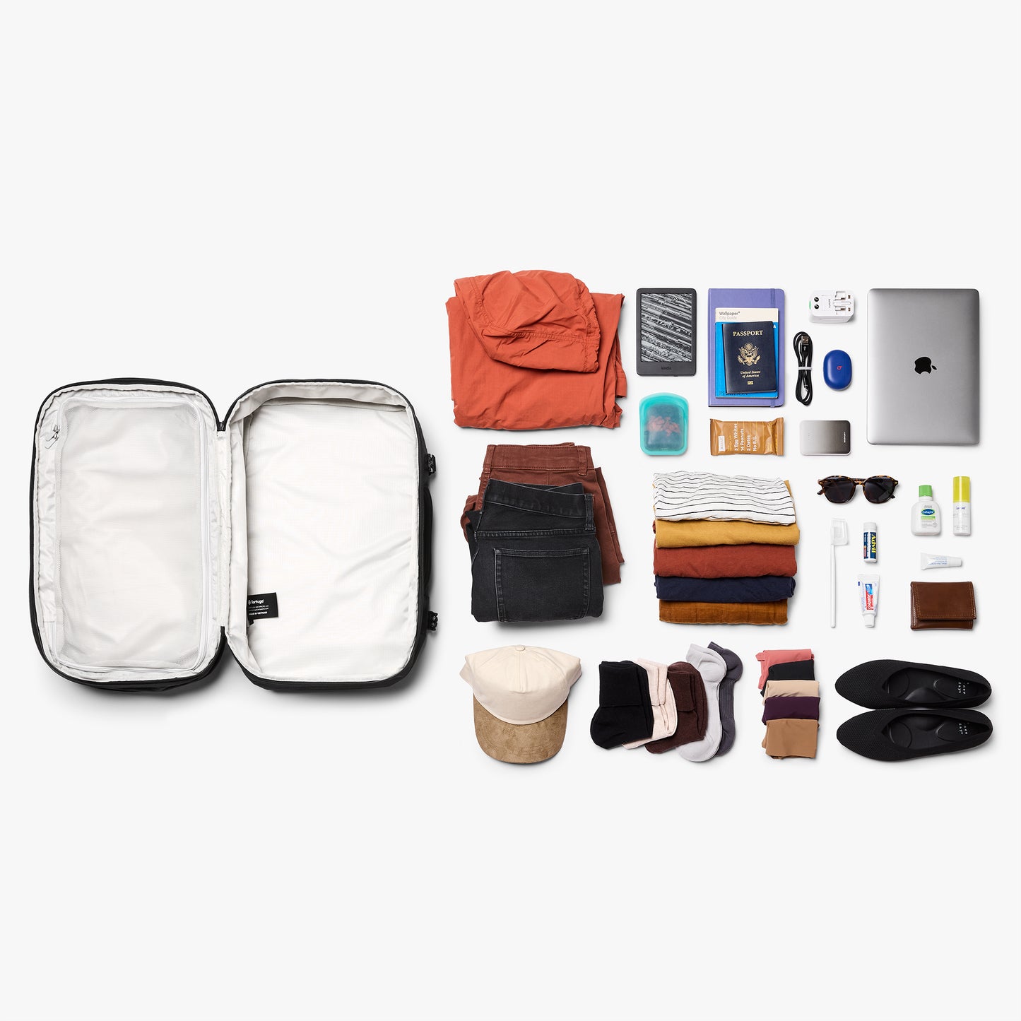 Pack everything for a weekend trip